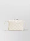 Bottega Veneta Loop Small Intrecciato Napa Shoulder Bag In White