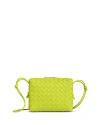 Bottega Veneta Small Intrecciato Leather Shoulder Bag In Acid Kiwi/gold