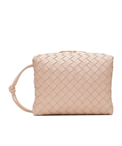 Bottega Veneta Pink Small Loop Camera Bag In 6917 Lotus Gold