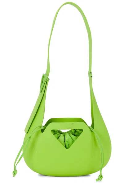 Pre-owned Bottega Veneta Small Moulded Shoulder Bag In Green