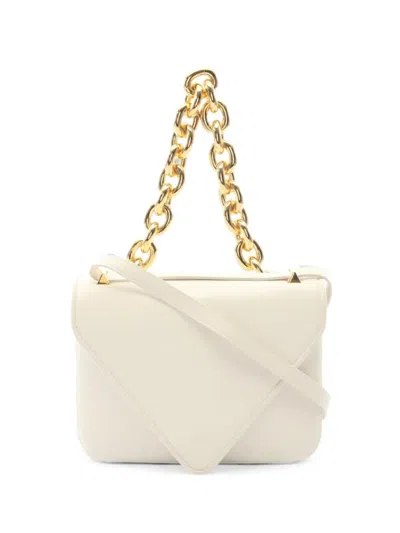 Pre-owned Bottega Veneta Small Mount Two-way Handbag In White