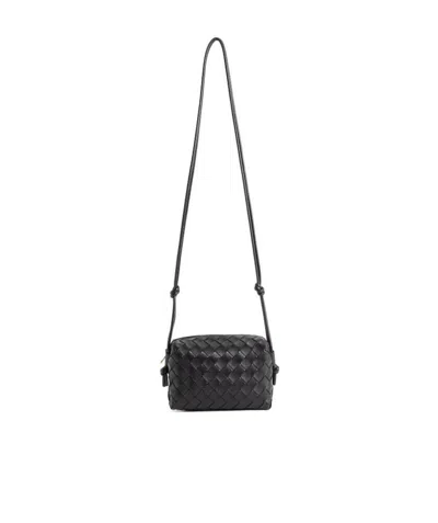 Bottega Veneta Small Nodini Leather Shoulder Bag In Black