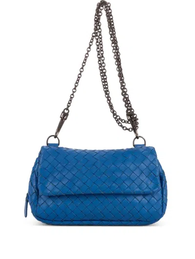 Pre-owned Bottega Veneta Small Olimpia Shoulder Bag In Blue