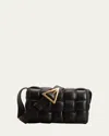 Bottega Veneta Small Padded Cassette Intrecciato Leather Crossbody Bag In Black