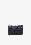 Bottega Veneta Womens Black Cassette Small Intrecciato Leather Cross-body Bag In Space