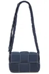 Bottega Veneta Small Padded Tech Cassette In Deep Blue & White