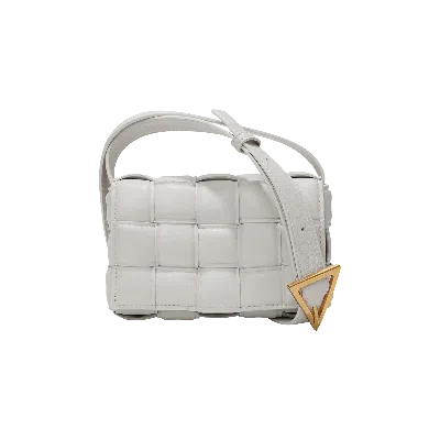Pre-owned Bottega Veneta Small Padded Cassette 'white/gold'