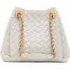 Bottega Veneta Small Parachute Leather Shoulder Bag In White