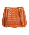 Bottega Veneta Small Parachute Leather Shoulder Bag In Orange