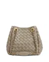 Shop Bottega Veneta Small Parachute Intrecciato Leather Shoulder Bag