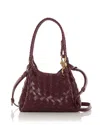 Bottega Veneta Small Parachute Intrecciato Leather Shoulder Bag In Barolo/brass