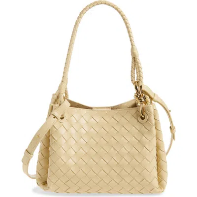 Bottega Veneta Small Parachute Intrecciato Leather Shoulder Bag In Purple
