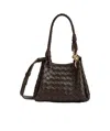 Bottega Veneta Andiamo Parachute Small Intrecciato Leather Shoulder Bag In Black