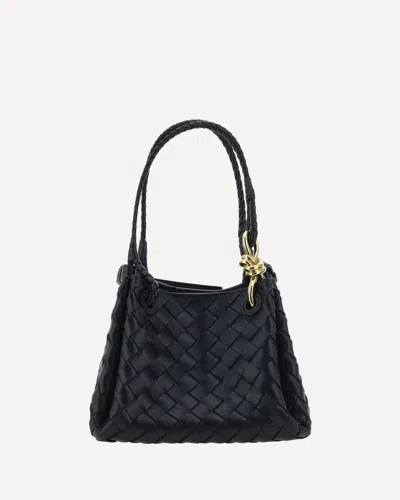 Bottega Veneta Small Parachute Shoulder Bag In Black
