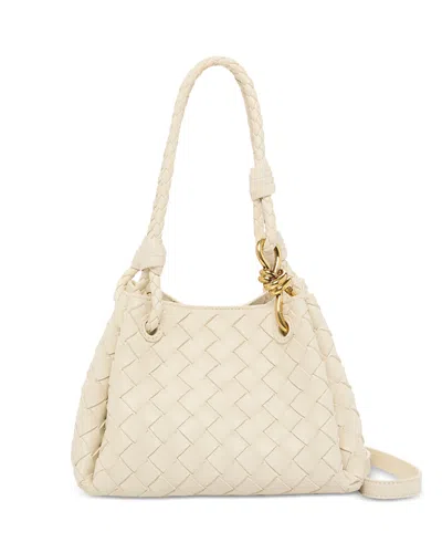 BOTTEGA VENETA SMALL PARACHUTE INTRECCIATO LEATHER SHOULDER BAG