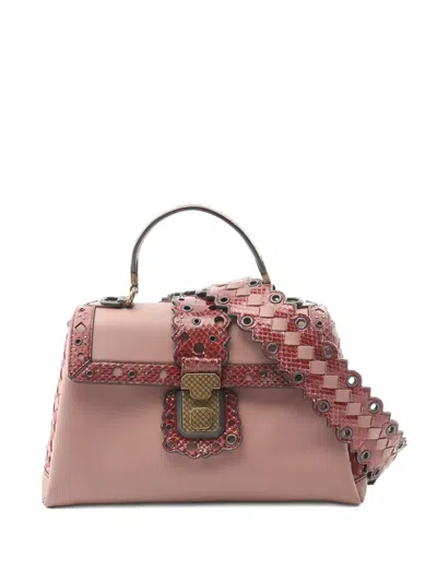 Pre-owned Bottega Veneta Small Piazza Two-way Handbag In Pink