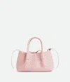 Bottega Veneta Pinacoteca Small Intrecciato Leather Tote Bag In Rose/barolo