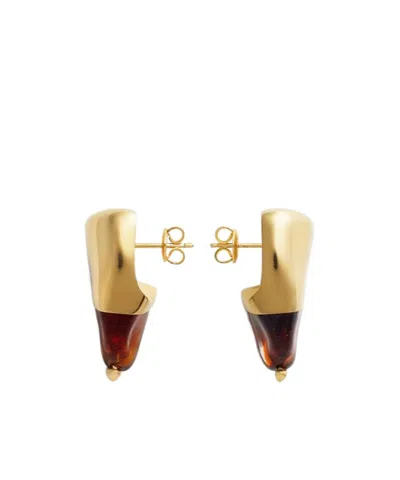 Bottega Veneta Small Prisma Earrings In Gold
