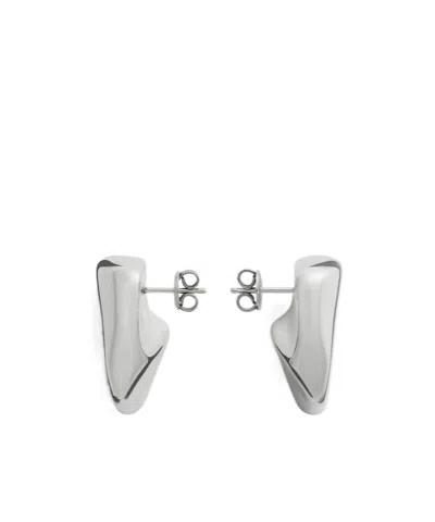 Bottega Veneta Small Prisma Earrings In White