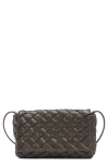 BOTTEGA VENETA SMALL RUMPLE INTRECCIO 2.0 LEATHER MESSENGER BAG