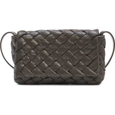 Bottega Veneta Small Rumple Intreccio 2.0 Leather Messenger Bag In Light Graphite/silver