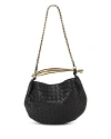 Bottega Veneta Small Sardine Leather Bag In Black/brass
