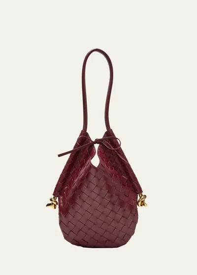 Bottega Veneta Small Solstice Shoulder Bag In Cherry-m Brass