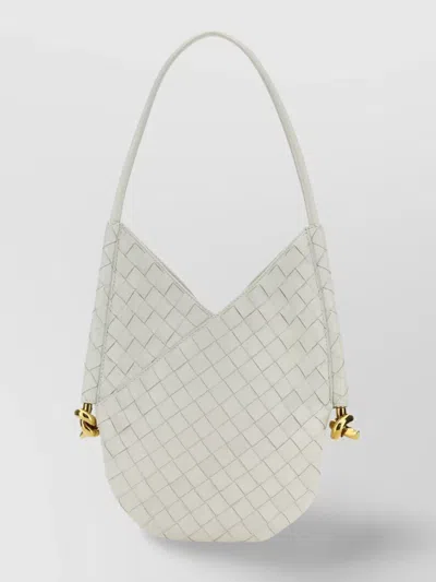 Bottega Veneta Small Leather Solstice Shoulder Bag In White