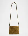 Bottega Veneta Small Suede Pouch Bag In Brown