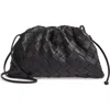 Bottega Veneta Small The Pouch Leather Clutch In Nero/ Silver