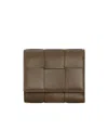 Bottega Veneta Small Three-fold Wallet In Brown