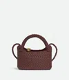 Bottega Veneta Double Handle Shoulder Bag In Madder Brown