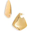 Bottega Veneta Small Vahuo Fin Earrings In Gold