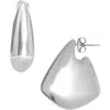 Bottega Veneta Small Vahuo Fin Earrings In Metallic