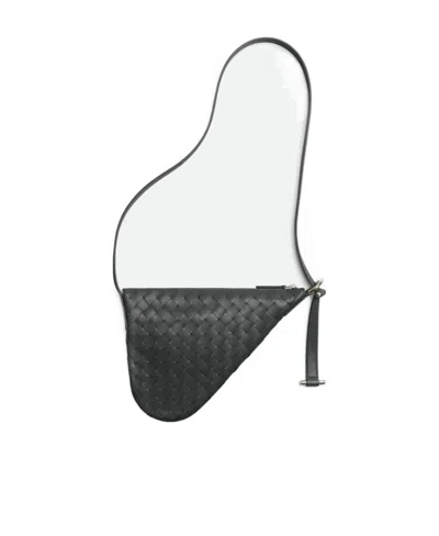 Bottega Veneta Small Virgule Crossbody Bag In White