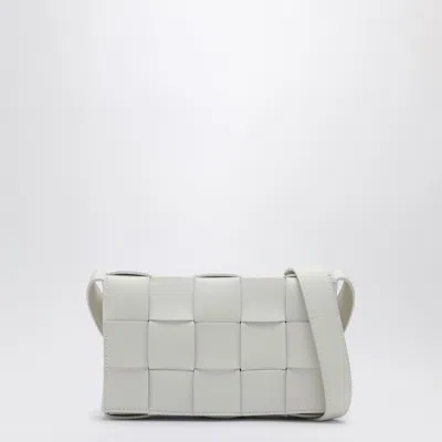 Bottega Veneta Small White Cassette Shoulder Bag In Grey