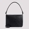 Bottega Veneta Small Wing Intrecciato Shoulder Bag In Black Silver