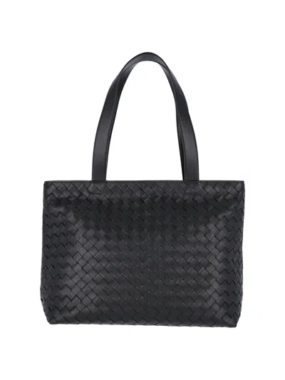 Bottega Veneta Small Woven Tote Bag In Black