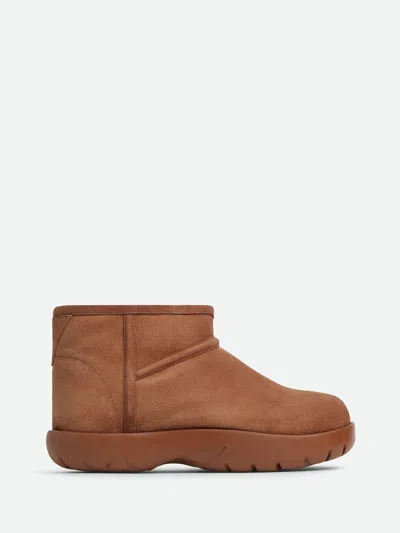 Bottega Veneta Mini Snap Ankle Boots In Brown