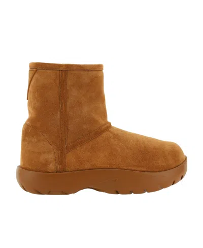 Bottega Veneta 35mm Snap Leather Ankle Boots In Caramel