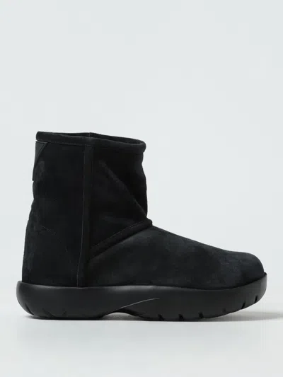 Bottega Veneta Snap Ankle Boots In Suede In Black