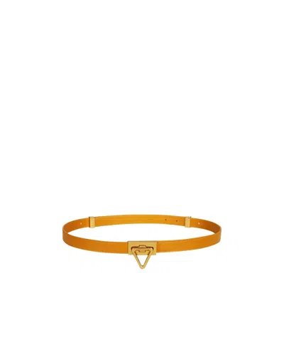 Bottega Veneta Snap Belt In Orange