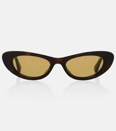 Bottega Veneta Snap Cat-eye Sunglasses In Brown