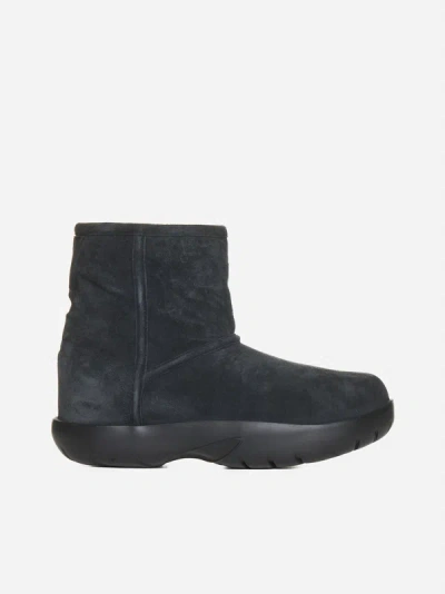 BOTTEGA VENETA SNAP SUEDE ANKLE BOOTS