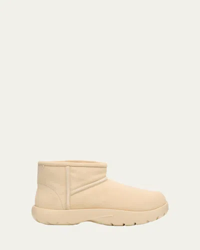 BOTTEGA VENETA SNAP SUEDE SHEARLING WINTER BOOTIES