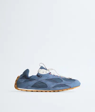Bottega Veneta Orbit Flash Signature Toe Low Sneakers In Blue