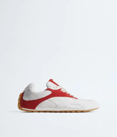 Bottega Veneta Orbit Flash Suede Low-top Sneakers In White