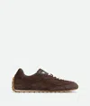 Bottega Veneta Orbit Flash Sneaker Soft Suede In Pink
