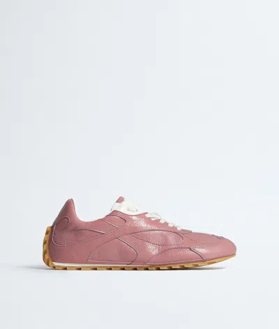 Bottega Veneta Orbit Flash Leather Sneakers In Pink