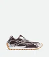Bottega Veneta Men Fondant And Silver Technical Fabric And Mesh Orbit Sneakers In Black